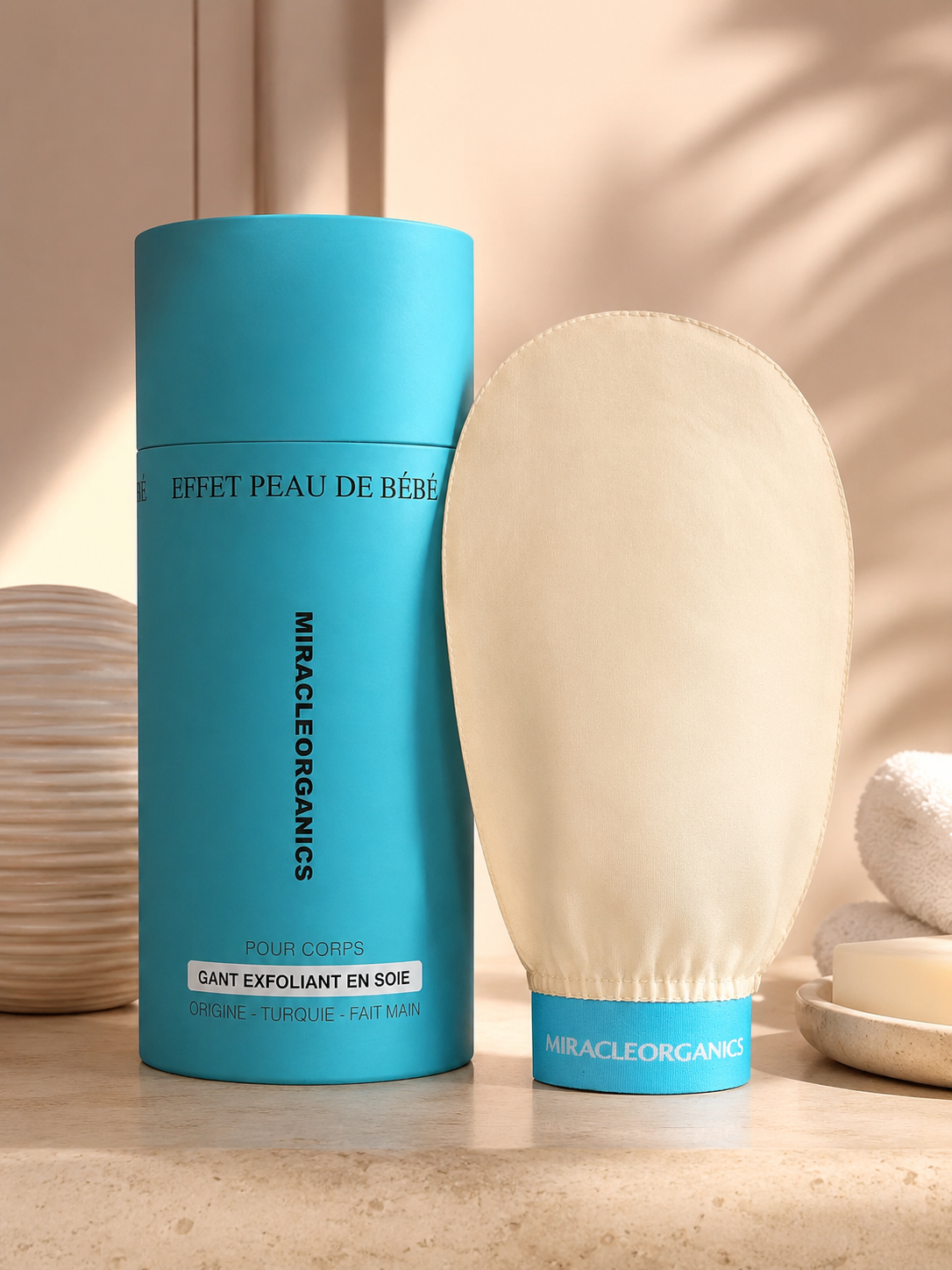 Gant exfoliant en soie